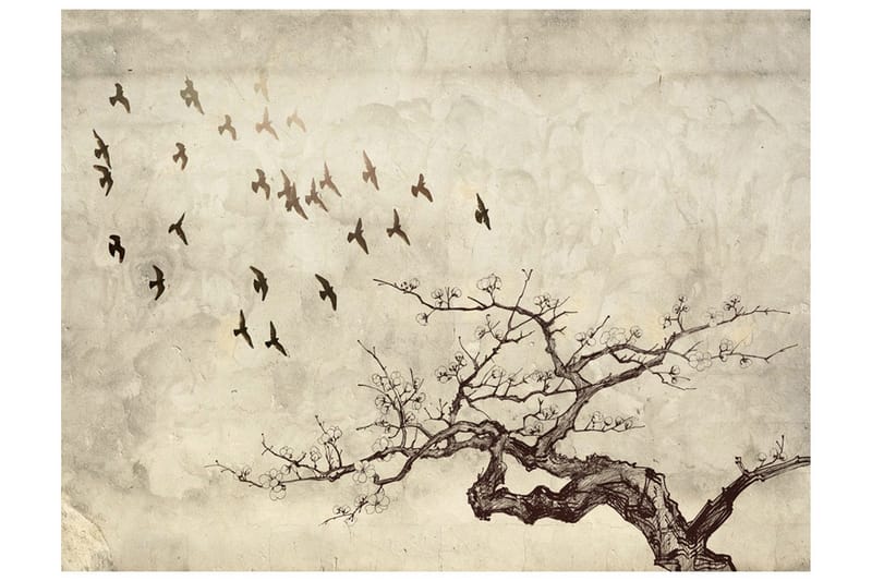 Fototapet Flock Of Birds 200x154 - Artgeist sp. z o. o. - Inredning & dekor - Väggdekor - Tapeter & tapettillbehör - Fototapeter