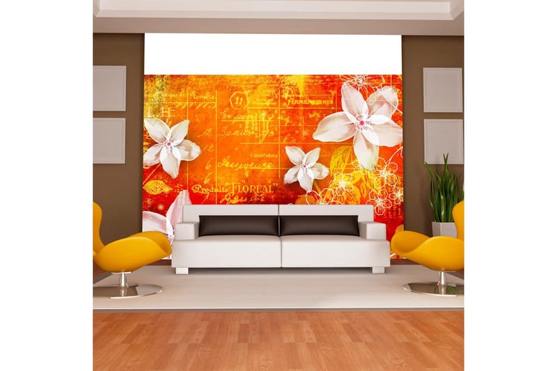 Fototapet Floral Notes II 150x105 - Artgeist sp. z o. o. - Inredning & dekor - Väggdekor - Tapeter & tapettillbehör - Fototapeter