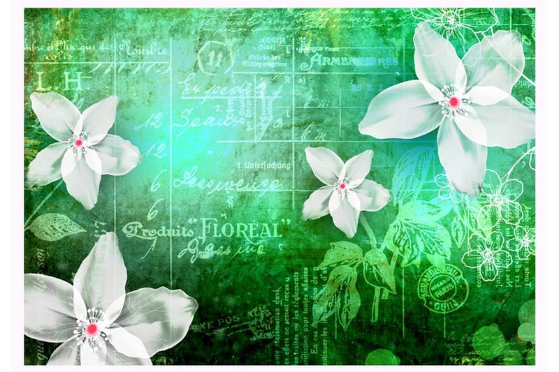 Fototapet Floral Notes III 400x280 - Artgeist sp. z o. o. - Inredning & dekor - Väggdekor - Tapeter & tapettillbehör - Fototapeter