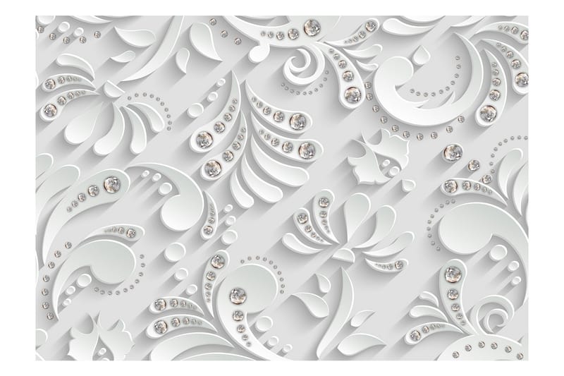 FOTOTAPET Flowers With Crystals 300x210 - Artgeist sp. z o. o. - Inredning & dekor - Väggdekor - Tapeter & tapettillbehör - Fototapeter