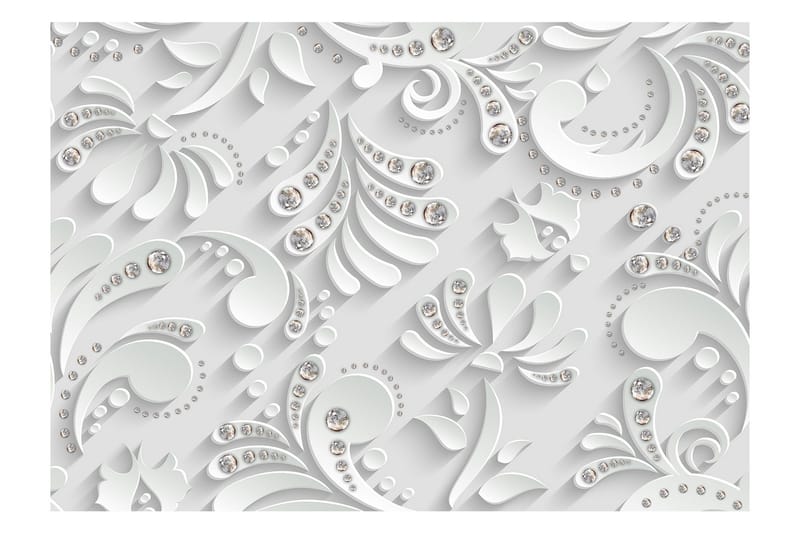 Fototapet Flowers With Crystals 350x245 - Artgeist sp. z o. o. - Inredning & dekor - Väggdekor - Tapeter & tapettillbehör - Fototapeter