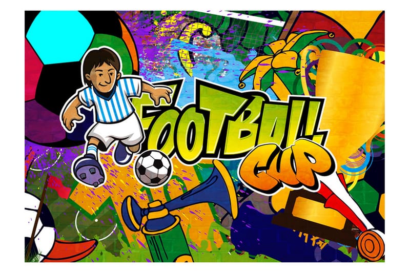 FOTOTAPET Football Cup 150x105 - Artgeist sp. z o. o. - Inredning & dekor - Väggdekor - Tapeter & tapettillbehör - Fototapeter