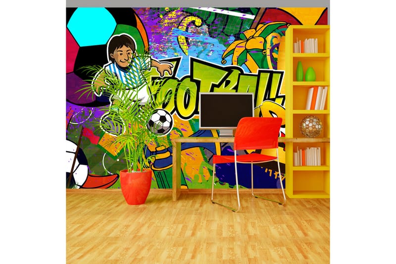 FOTOTAPET Football Cup 150x105 - Artgeist sp. z o. o. - Inredning & dekor - Väggdekor - Tapeter & tapettillbehör - Fototapeter