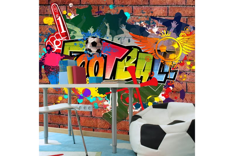 FOTOTAPET Football Fans! 150x105 - Artgeist sp. z o. o. - Inredning & dekor - Väggdekor - Tapeter & tapettillbehör - Fototapeter