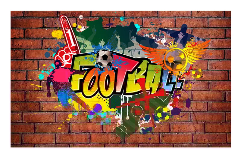 FOTOTAPET Football Fans! 250x175 - Artgeist sp. z o. o. - Inredning & dekor - Väggdekor - Tapeter & tapettillbehör - Fototapeter
