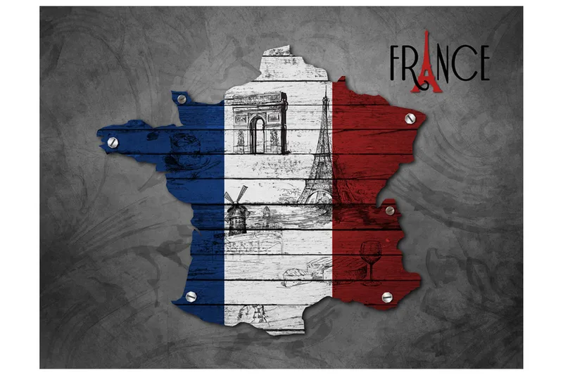 Fototapet France Symbols 200x154 - Artgeist sp. z o. o. - Inredning & dekor - Väggdekor - Tapeter & tapettillbehör - Fototapeter
