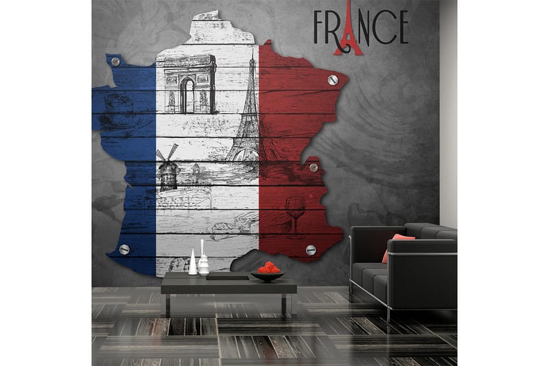 FOTOTAPET France Symbols 300x231 - Artgeist sp. z o. o. - Inredning & dekor - Väggdekor - Tapeter & tapettillbehör - Fototapeter