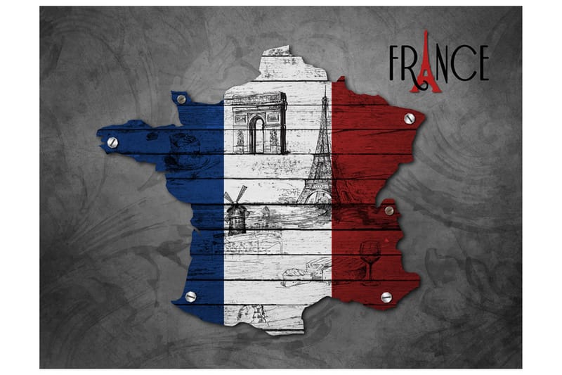 FOTOTAPET France Symbols 300x231 - Artgeist sp. z o. o. - Inredning & dekor - Väggdekor - Tapeter & tapettillbehör - Fototapeter
