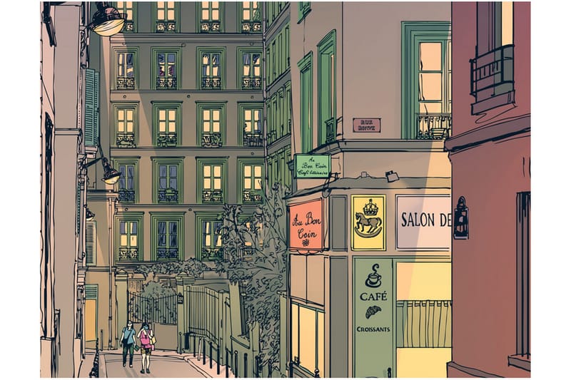 Fototapet Frukost Paris 300x231 - Artgeist sp. z o. o. - Inredning & dekor - Väggdekor - Tapeter & tapettillbehör - Fototapeter