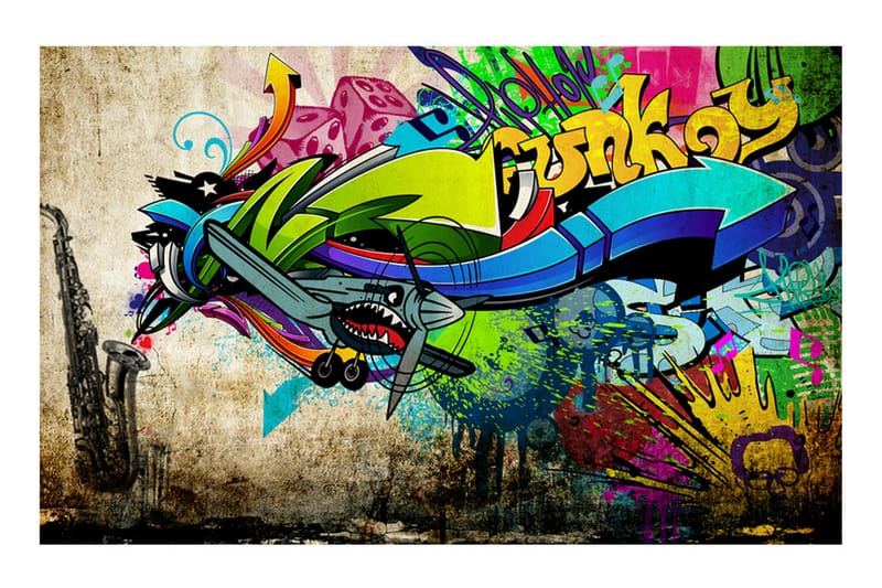 FOTOTAPET Funky Graffiti 350x245, Artgeist sp. z o. o.