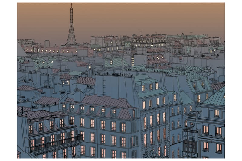 FOTOTAPET God Kväll Paris! 300x231 - Artgeist sp. z o. o. - Inredning & dekor - Väggdekor - Tapeter & tapettillbehör - Fototapeter