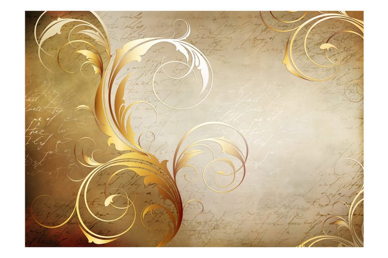 FOTOTAPET Gold Leaf 300x210 - Artgeist sp. z o. o. - Inredning & dekor - Väggdekor - Tapeter & tapettillbehör - Fototapeter