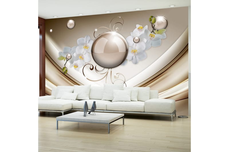 FOTOTAPET Golden Abstract 200x140, Artgeist sp. z o. o.