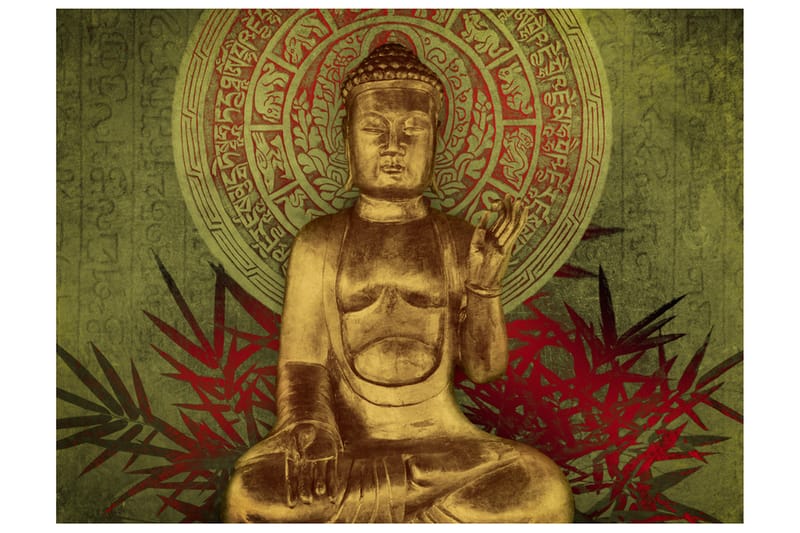 FOTOTAPET Golden Buddha 250x193 - Artgeist sp. z o. o. - Inredning & dekor - Väggdekor - Tapeter & tapettillbehör - Fototapeter