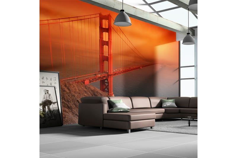 FOTOTAPET Golden Gate Bridge 350x270 - Artgeist sp. z o. o. - Inredning & dekor - Väggdekor - Tapeter & tapettillbehör - Fototapeter