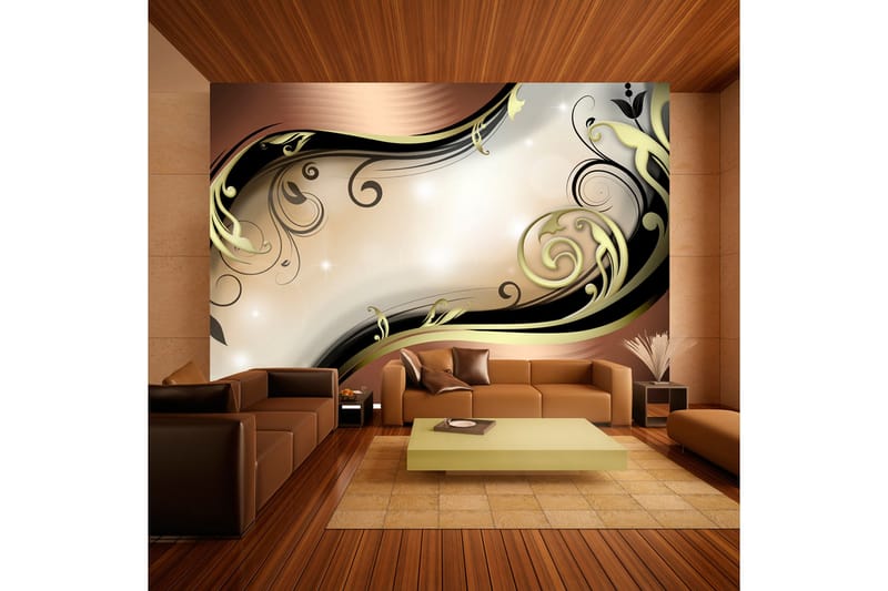 FOTOTAPET Golden Glow 100x70 - Artgeist sp. z o. o. - Inredning & dekor - Väggdekor - Tapeter & tapettillbehör - Fototapeter