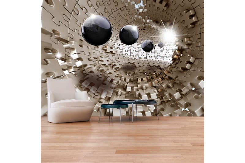 FOTOTAPET Golden Jigsaw 200x140, Artgeist sp. z o. o.