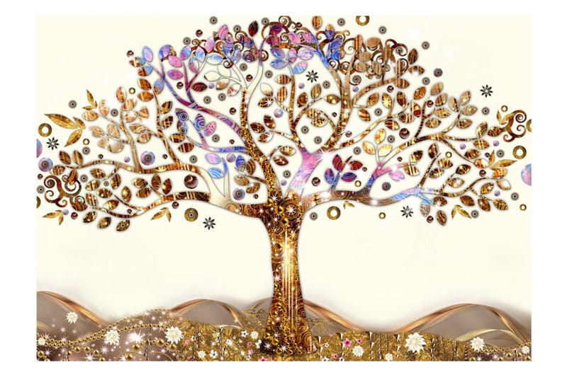 Fototapet Golden Tree 400x280 - Artgeist sp. z o. o. - Inredning & dekor - Väggdekor - Tapeter & tapettillbehör - Fototapeter