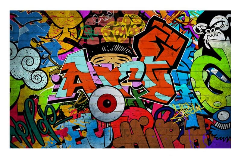 FOTOTAPET Graffiti Art 300x210 - Artgeist sp. z o. o. - Inredning & dekor - Väggdekor - Tapeter & tapettillbehör - Fototapeter
