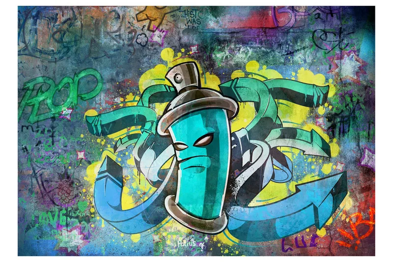 FOTOTAPET Graffiti Maker 300x210 - Artgeist sp. z o. o. - Inredning & dekor - Väggdekor - Tapeter & tapettillbehör - Fototapeter