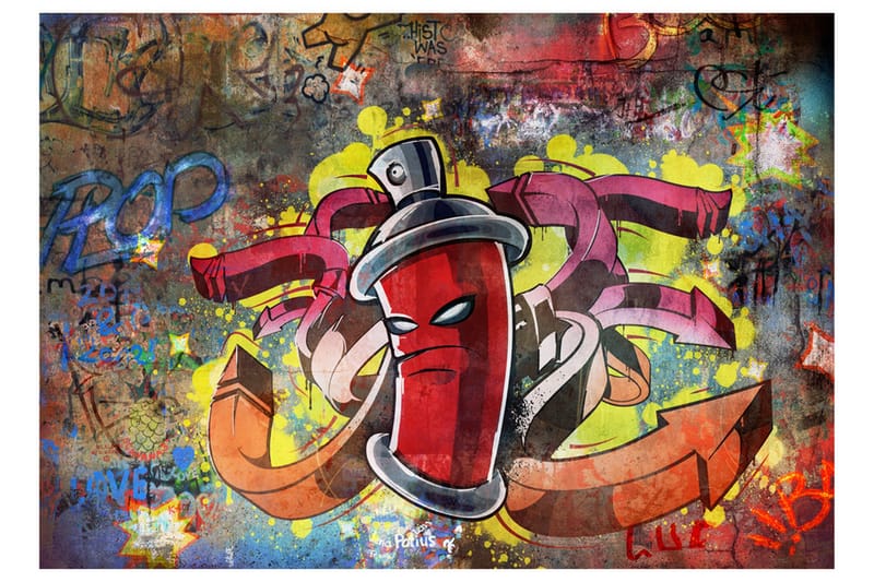 Fototapet Graffiti Monster 350x245 - Artgeist sp. z o. o. - Inredning & dekor - Väggdekor - Tapeter & tapettillbehör - Fototapeter