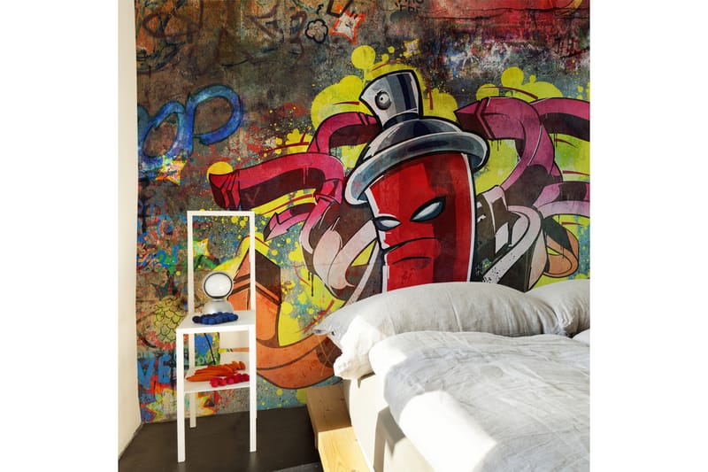 FOTOTAPET Graffiti Monster 450x270 - Artgeist sp. z o. o. - Inredning & dekor - Väggdekor - Tapeter & tapettillbehör - Fototapeter