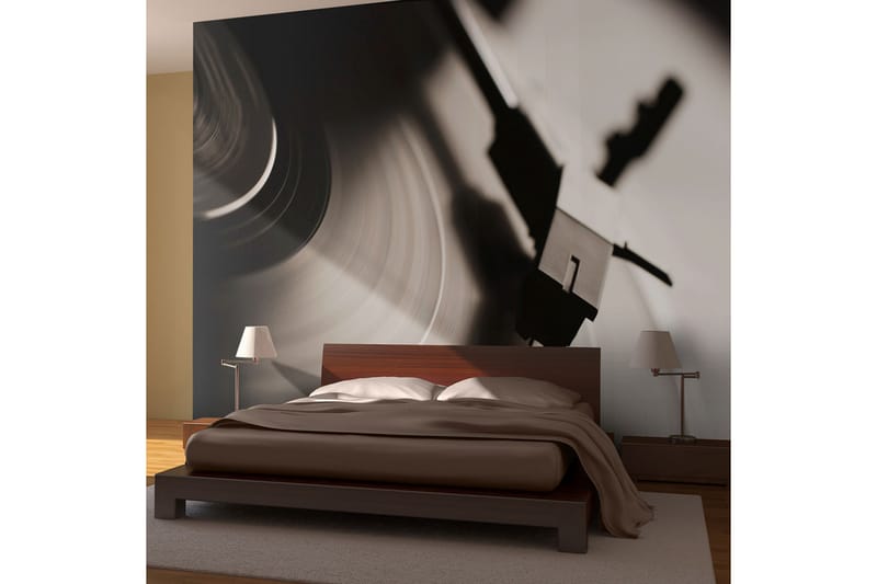 FOTOTAPET Gramophone And Vinyl Record 200x154 - Artgeist sp. z o. o. - Inredning & dekor - Väggdekor - Tapeter & tapettillbehör - Fototapeter