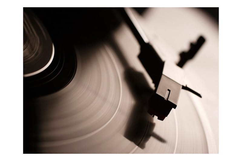FOTOTAPET Gramophone And Vinyl Record 200x154 - Artgeist sp. z o. o. - Inredning & dekor - Väggdekor - Tapeter & tapettillbehör - Fototapeter