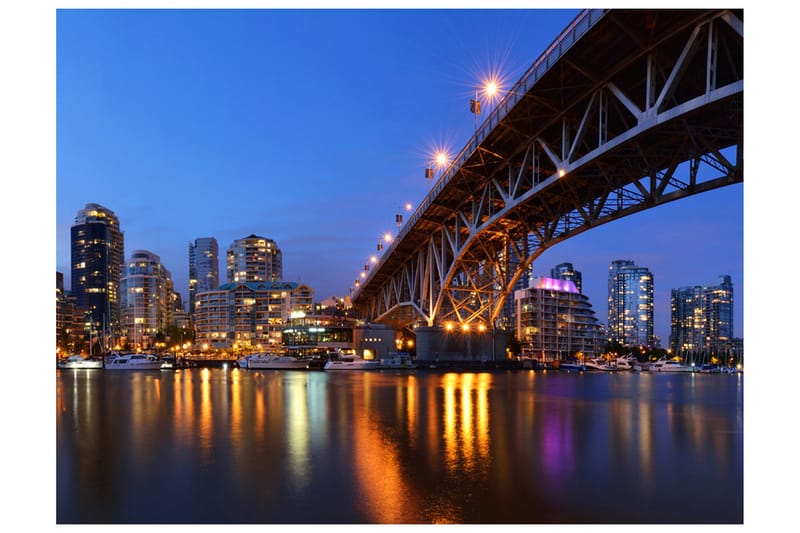 Fototapet Granville Bridge Vancouver Canada 200x154 - Artgeist sp. z o. o. - Inredning & dekor - Väggdekor - Tapeter & tapettillbehör - Fototapeter