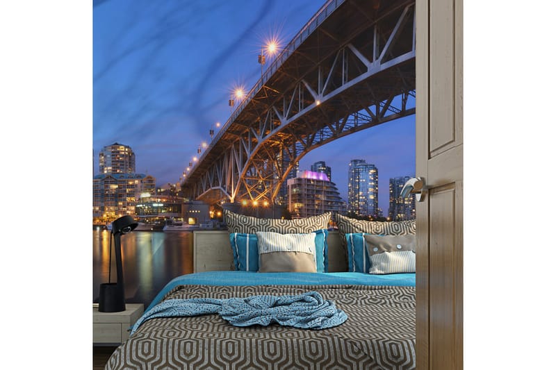 FOTOTAPET Granville Bridge Vancouver Canada 200x154 - Artgeist sp. z o. o. - Inredning & dekor - Väggdekor - Tapeter & tapettillbehör - Fototapeter