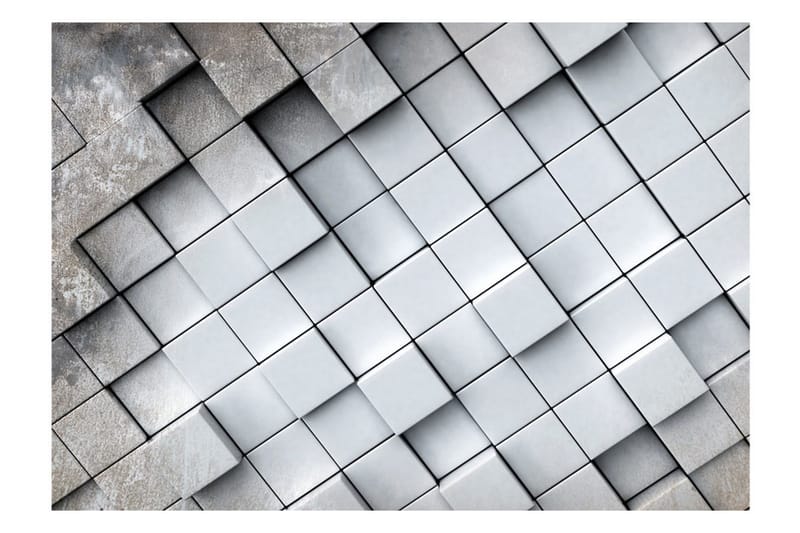 Fototapet Gray Background 3D 350x245 - Artgeist sp. z o. o. - Inredning & dekor - Väggdekor - Tapeter & tapettillbehör - Fototapeter