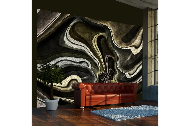 Fototapet Green And Brown Textured Fractal 400x309, Artgeist sp. z o. o.