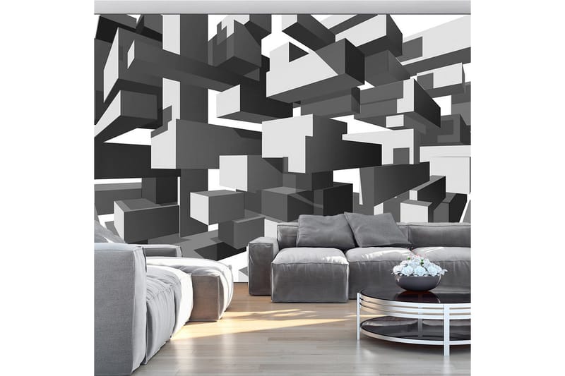 FOTOTAPET Grey Notes 400x280, Artgeist sp. z o. o.