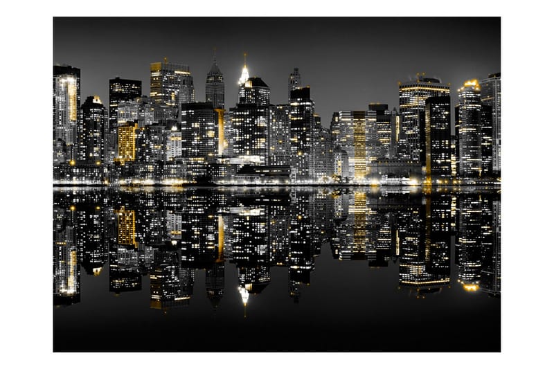 FOTOTAPET Guld Och Silver NYC 300x231 - Artgeist sp. z o. o. - Inredning & dekor - Väggdekor - Tapeter & tapettillbehör - Fototapeter