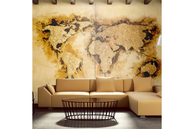 Fototapet Guldgrävare Karta Över Världen 450x270, Artgeist sp. z o. o.