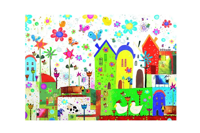 Fototapet Happy Farm 350x245 - Artgeist sp. z o. o. - Inredning & dekor - Väggdekor - Tapeter & tapettillbehör - Fototapeter