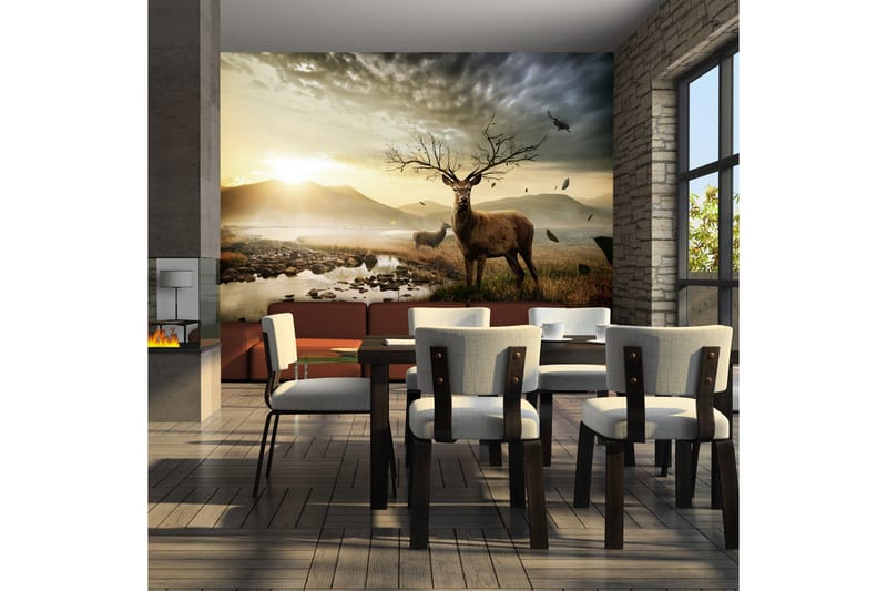 Fototapet Hjortar Och Fjällbäck 300x231, Artgeist sp. z o. o.