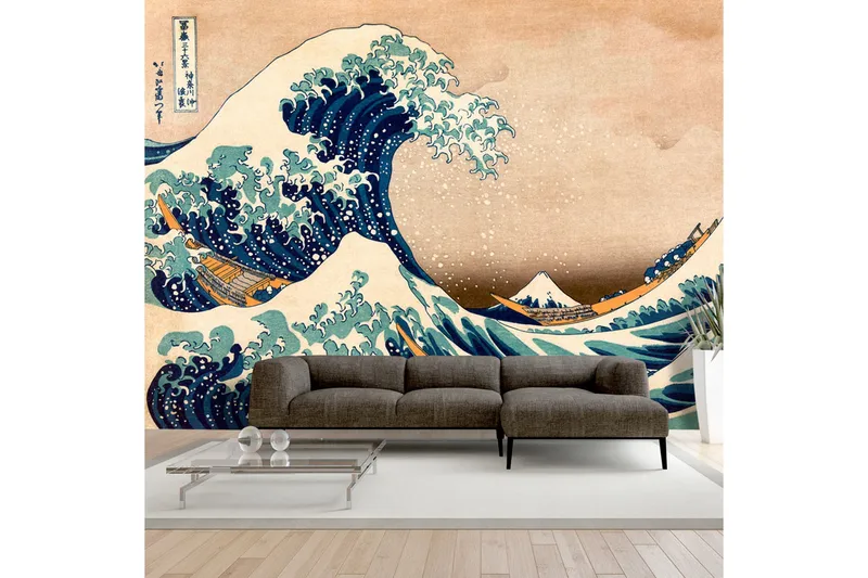 Fototapet Hokusai The Great Wave Off Kanagawa 250x175 - Artgeist sp. z o. o. - Inredning & dekor - Väggdekor - Tapeter & tapettillbehör - Fototapeter