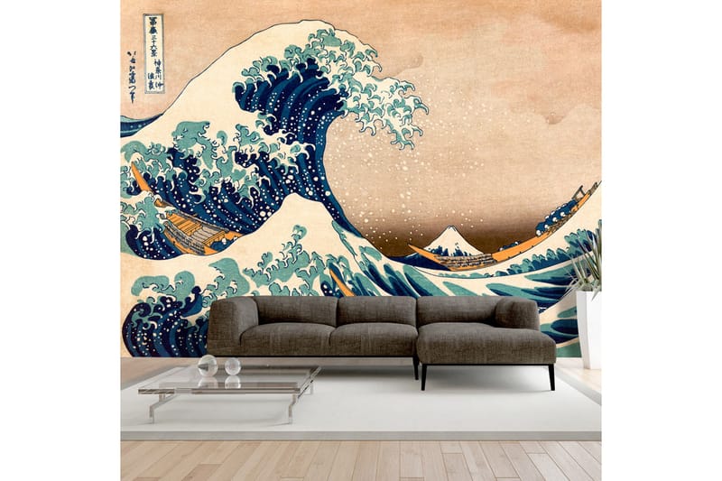 FOTOTAPET Hokusai The Great Wave Off Kanagawa 350x245 - Artgeist sp. z o. o. - Inredning & dekor - Väggdekor - Tapeter & tapettillbehör - Fototapeter