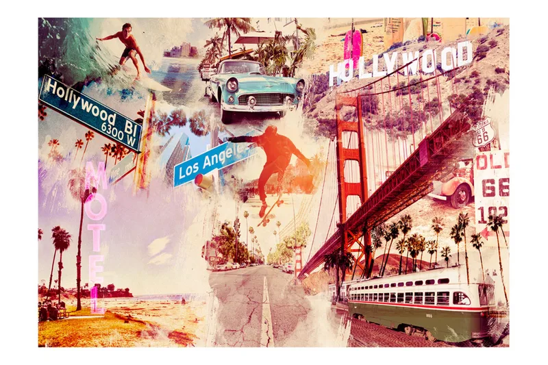 Fototapet Hollywood Miami Los Angeles 250x175, Artgeist sp. z o. o.