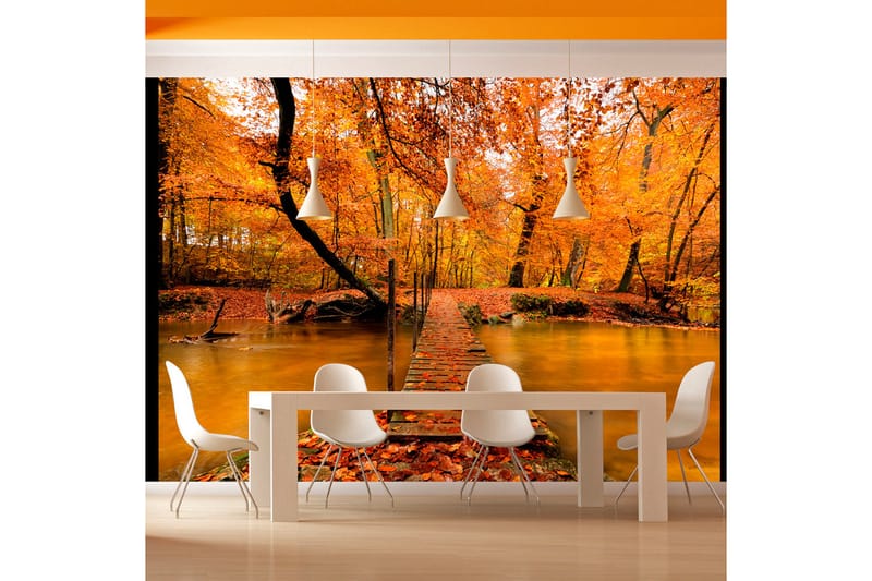 FOTOTAPET Hösten Bro 350x270 - Artgeist sp. z o. o. - Inredning & dekor - Väggdekor - Tapeter & tapettillbehör - Fototapeter