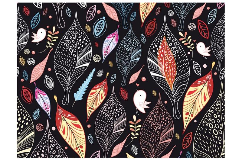 Fototapet Höstlöv På Svart Bakgrund 300x231, Artgeist sp. z o. o.