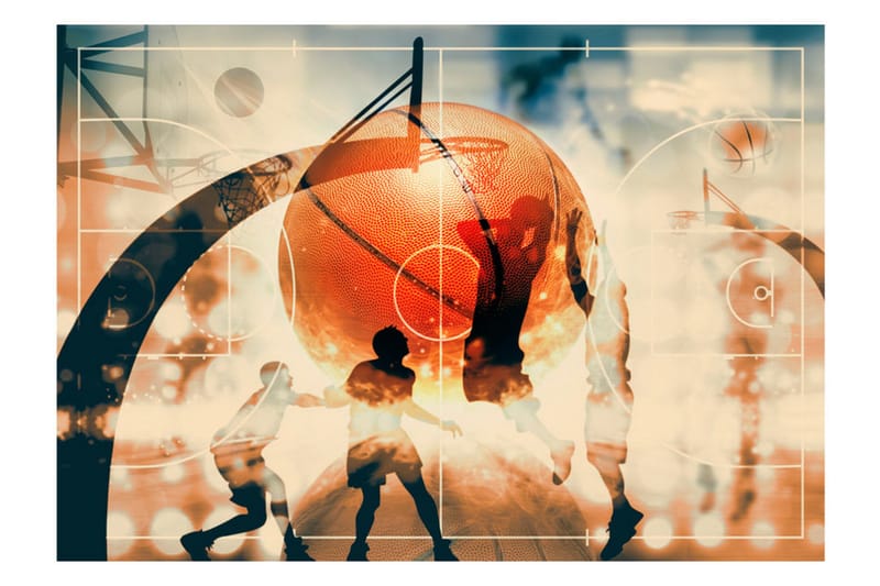 Fototapet I Love Basketball! 100x70 - Artgeist sp. z o. o. - Inredning & dekor - Väggdekor - Tapeter & tapettillbehör - Fototapeter