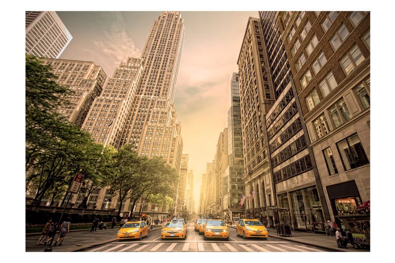 Fototapet In The Shadow Of Skyscrapers 350x245 - Artgeist sp. z o. o. - Inredning & dekor - Väggdekor - Tapeter & tapettillbehör - Fototapeter