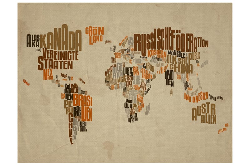 Fototapet Indiana Jones Map Of Adventures 400x309 - Artgeist sp. z o. o. - Inredning & dekor - Väggdekor - Tapeter & tapettillbehör - Fototapeter