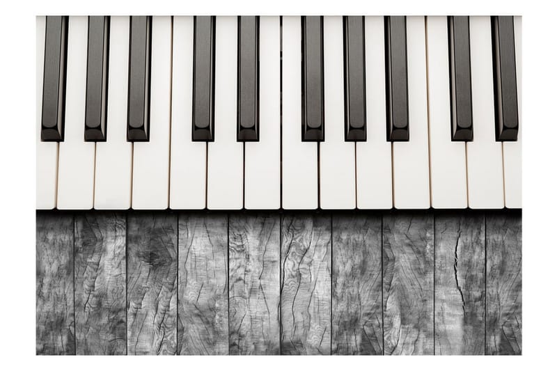 Fototapet Inspired By Chopin Grey Wood 300x210 - Artgeist sp. z o. o. - Inredning & dekor - Väggdekor - Tapeter & tapettillbehör - Fototapeter