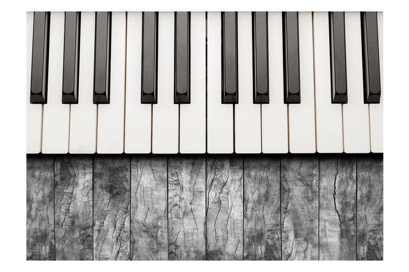 FOTOTAPET Inspired By Chopin Grey Wood 400x280 - Artgeist sp. z o. o. - Inredning & dekor - Väggdekor - Tapeter & tapettillbehör - Fototapeter