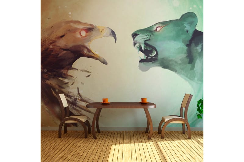 Fototapet Interspecies Clash 300x231 - Artgeist sp. z o. o. - Inredning & dekor - Väggdekor - Tapeter & tapettillbehör - Fototapeter