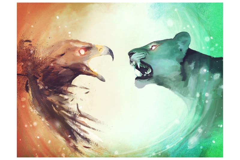 FOTOTAPET Interspecies Clash 350x270 - Artgeist sp. z o. o. - Inredning & dekor - Väggdekor - Tapeter & tapettillbehör - Fototapeter