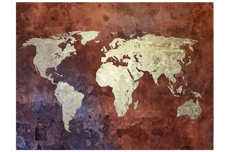 Fototapet Järn Kontinenter 250x193 - Artgeist sp. z o. o. - Inredning & dekor - Väggdekor - Tapeter & tapettillbehör - Fototapeter